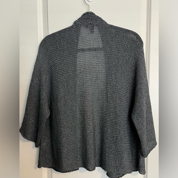 Two Eileen Fisher Short Sleeve Knit Cardigans Size Medium - Picture 8 of 16